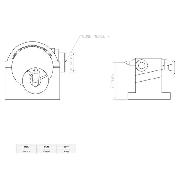 Imagem de Divisor Universal DU-170 + Contra Ponto + Discos - HIDALGO