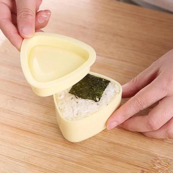 Imagem de Diy Conjunto De Molde De Sushi 2 Pçs Onigiri Arroz Bola Imprensa Triangular Japonês Fabricante De