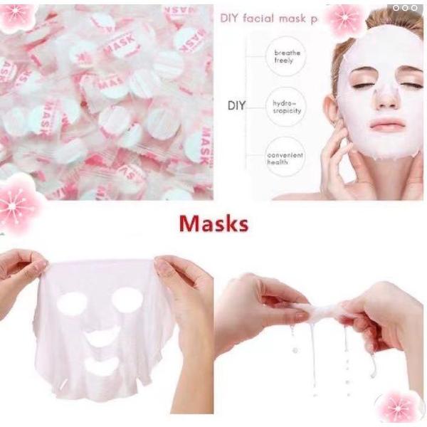 Imagem de DIY Mask Máscara Facial descartável compactada com copo e colher desidratada 20UN mandala