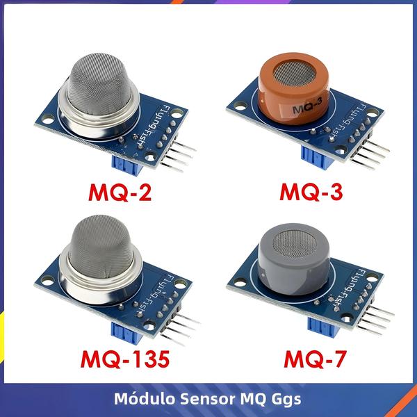 Imagem de DIY Módulo Sensor para Arduino Starter, MQ-2, MQ-3, MQ-7, MQ-135 Detecção, Gás Liquefeito Metano