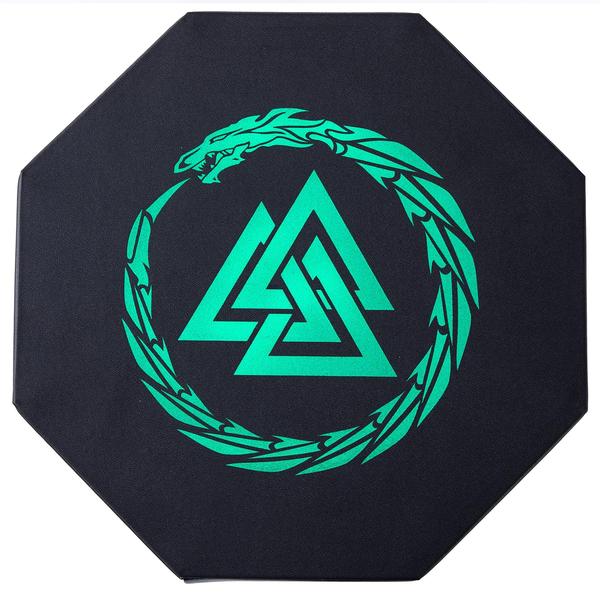 Imagem de DND Dice Tray - Premium 8 Inch Dice Tray Dungeons and Dragons - Beautiful Green Valknut and Dragon Design - Perfect RPG Dice Rolling Tray with D&D Dice Box Storage to Protect Dice