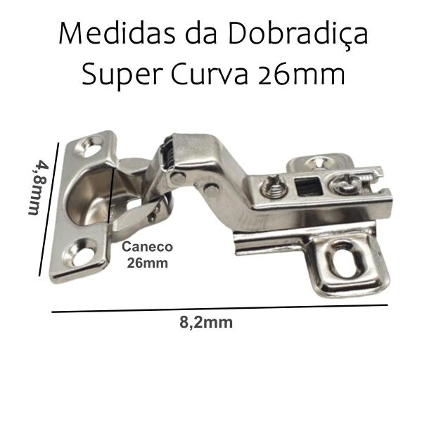 Imagem de Dobradiça 26mm Pressão Pequena Armários Móveis 01 Peça