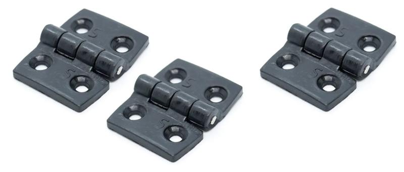 Dobradiça 4 Furos Nylon 35x44mm Barco Lancha Náutica Kit 3 - Noster Náutica Imagem de Dobradiça 4 Furos Nylon 35x44mm Barco Lancha Náutica Kit 3