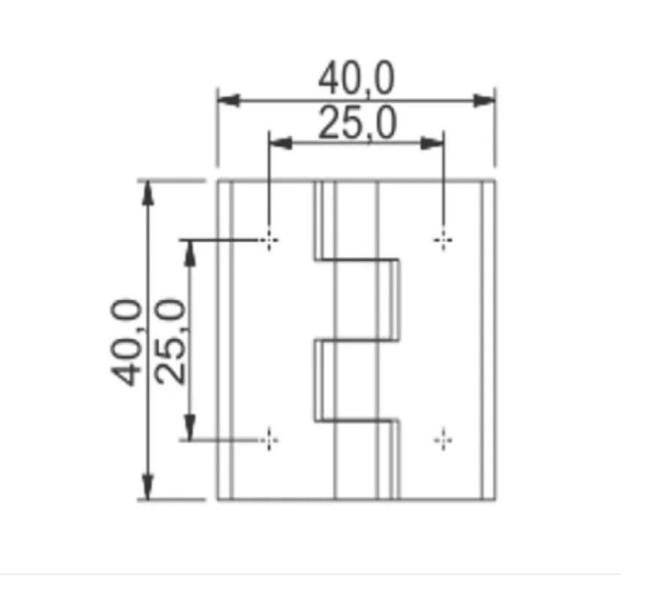 Imagem de Dobradica 40x40 fosco porta janela abrigo tela kit 3 pcs