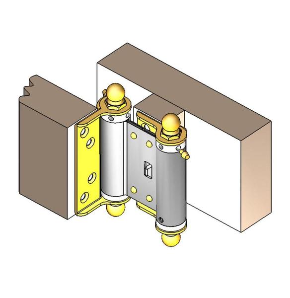 Imagem de Dobradiça Aço Vai e Vem Reforçada Bang Bang Balcão 4'' 100mm