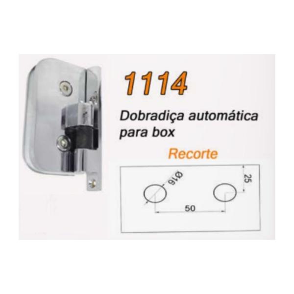 Imagem de Dobradiça automática 1114 para porta de vidro temperado blindex  - Bronze