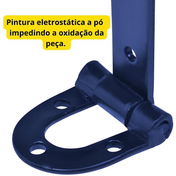 Dobradiça Azul para Porteira C.00 Ajax - Kit 4 Imagem de Dobradiça Azul para Porteira C.00 Ajax - Kit 4