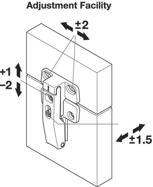 Imagem de Dobradiça Central Anti Esmagamento para Articuladores Senso e Free Fold Hafele - 01 unidade Hafele