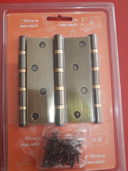 Dobradiça com Rolamento Porta pesada (3 unidades) FZOE (ouro velho) 4" x 3 Silvana Imagem de Dobradiça com Rolamento Porta pesada (3 unidades) FZOE (ouro velho) 4" x 3 Silvana