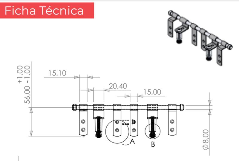 Imagem de Dobradiça de Inox para Reparo Tampa tabua de Assento Vaso Sanitário - REF 58