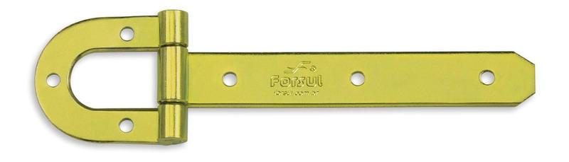 Imagem de Dobradiça Ferradura N-1 20cm Forsul para portão, porteira e porta Dourada