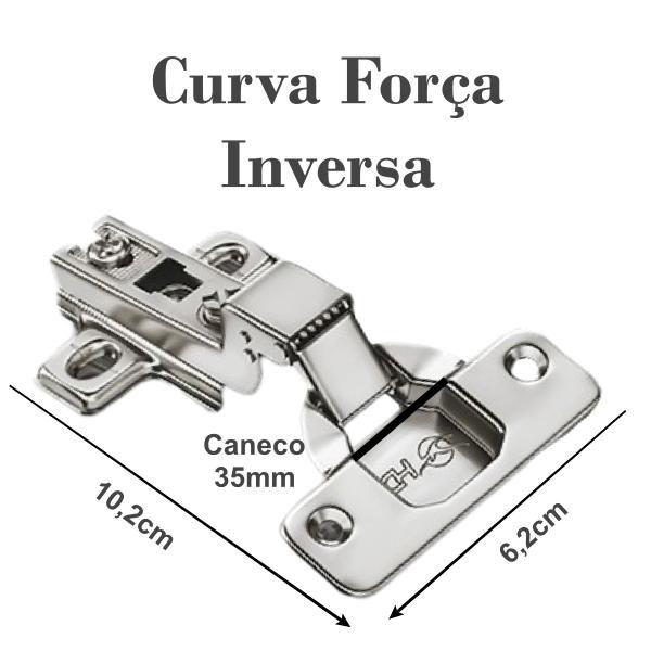 Imagem de Dobradiça Força Inversa 35mm Para Móveis Armários 2 Unidades