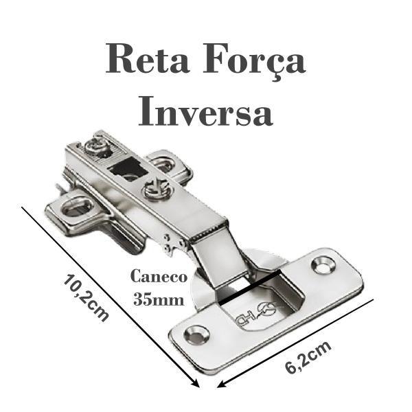 Imagem de Dobradiça Força Inversa 35mm Para Móveis E Armários 09 Peças