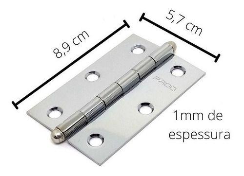 Imagem de Dobradiça Para Porta De Madeira Kit Com Três Unidades Pado