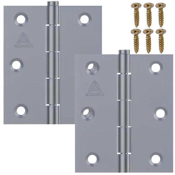 Dobradiça Para Porta Portão Aço Zincado 3.1/2 Pol Kit 02 Un - Alianca Imagem de Dobradiça Para Porta Portão Aço Zincado 3.1/2 Pol Kit 02 Un