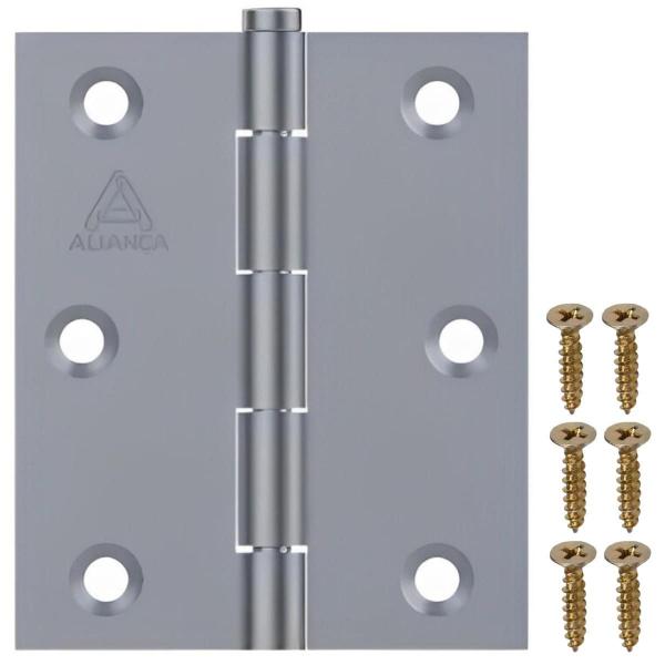 Dobradiça Para Porta Portão Aço Zincado 3.1/2 Polegadas - Alianca Imagem de Dobradiça Para Porta Portão Aço Zincado 3.1/2 Polegadas