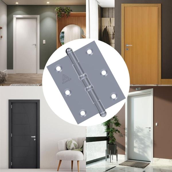 Dobradiça Para Porta Portão Madeira Aço Zincado Pino Bola 3.1/2" Aliança Kit 02 Un Imagem de Dobradiça Para Porta Portão Madeira Aço Zincado Pino Bola 3.1/2" Aliança Kit 02 Un