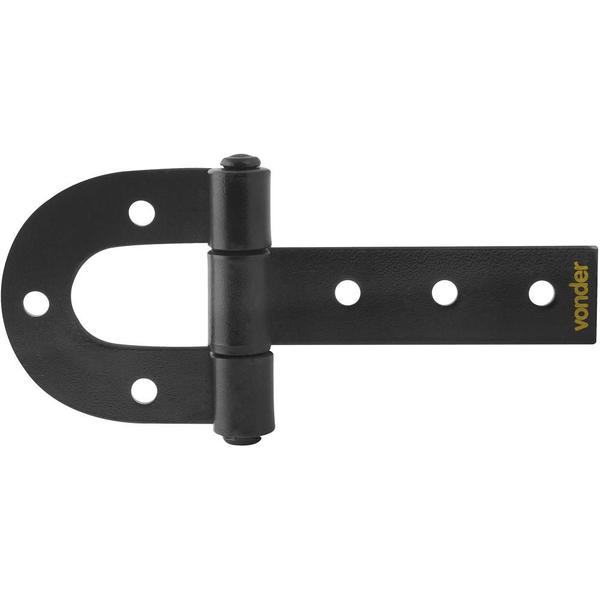 Dobradiça para porteira 290mm aço carbono pintado - Vonder Imagem de Dobradiça para porteira 290mm aço carbono pintado - Vonder