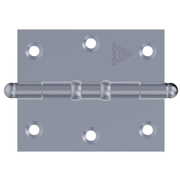Imagem de Dobradiça Porta Portão Aço Zincado Pino Bola 3.1/2 Pol 04 Un