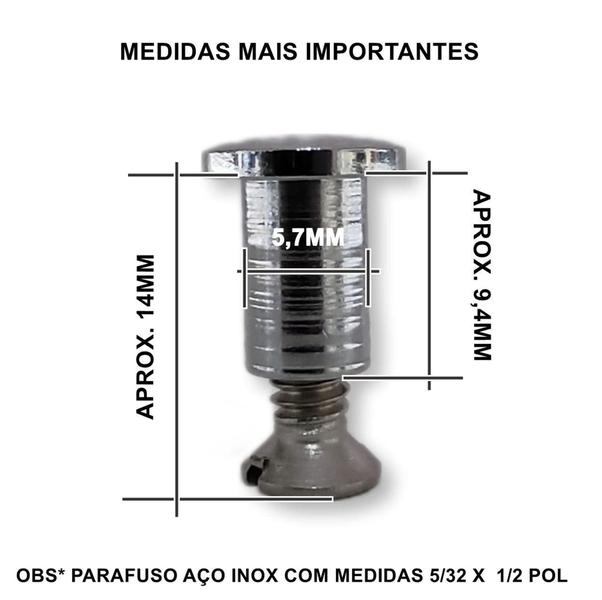 Imagem de Dobradiça Vaso Sanitário Completo - 1 Furo - RMOB