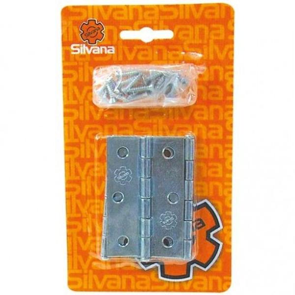 Dobradica zincada 3.1/2 cartela com 3 peças - silvana Imagem de Dobradica zincada 3.1/2 cartela com 3 peças - silvana