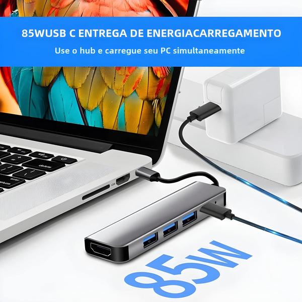 Imagem de Doca de Carregamento USB-C 4K HDMI - Compatível com MacBook e iPad