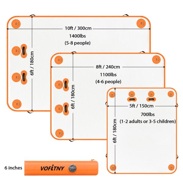 Imagem de Doca flutuante inflável VoFitny Swim Air Platform Island