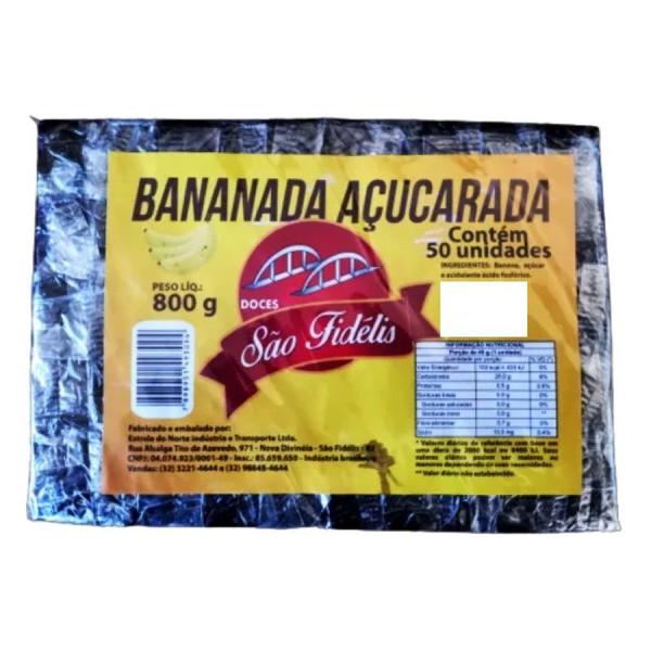 Imagem de Doce bananada açucarada Lisa Kit 150 unidades de 16 gramas