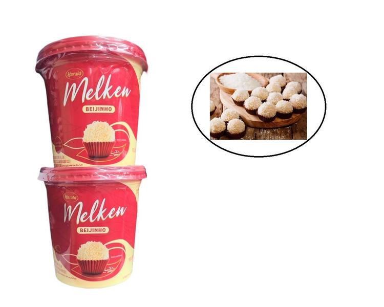 Doce Beijinho de coco cremoso pronto Recheio Melken 970gr - Mars Imagem de Doce Beijinho de coco cremoso pronto Recheio Melken 970gr