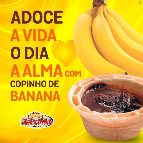 Imagem de Doce Copinho De Banana Pote Com 20 Unidades Zezinho Doces