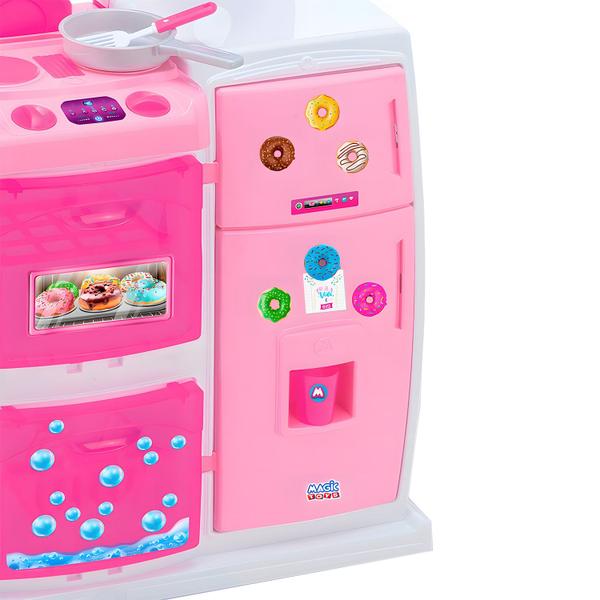 Imagem de Doce Cozinha Magic Completa Brinquedo Com Pia Que Sai Água Geladeira E Forno - Magic Toys