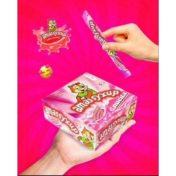 Doce Creme Amassyxup Morango Com 50 unidades - Nucita Imagem de Doce Creme Amassyxup Morango Com 50 unidades - Nucita