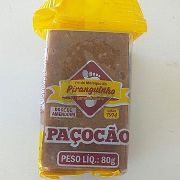 Doce de Amendoim Paçocão 18 unidades de 80g Paçoca sem Glúten Sul de Minas Piranguinho - Barraca Amarela Imagem de Doce de Amendoim Paçocão 18 unidades de 80g Paçoca sem Glúten Sul de Minas Piranguinho