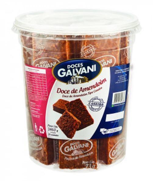 Doce De Amendoim Tipo Caseiro Pote 20X73G - Galvani Imagem de Doce De Amendoim Tipo Caseiro Pote 20X73G - Galvani