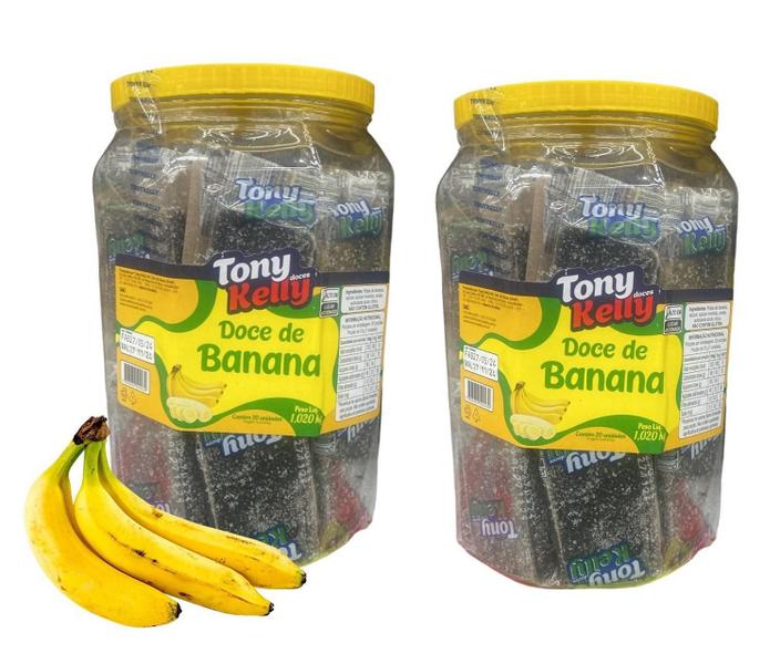 Doce De Banana De 1,020Kg Com 2 Potes Com 20 Un Tony Kelly Imagem de Doce De Banana De 1,020Kg Com 2 Potes Com 20 Un Tony Kelly