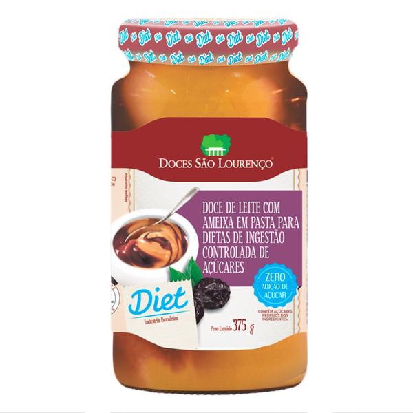 Doce de Leite com Ameixa Diet São Lourenço em Pasta sem Adição de Açúcar com 650g Imagem de Doce de Leite com Ameixa Diet São Lourenço em Pasta sem Adição de Açúcar com 650g