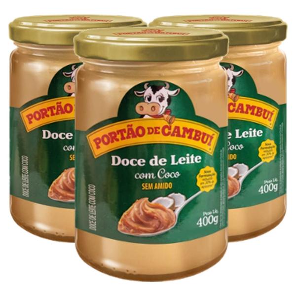 Imagem de Doce De Leite Com Coco Portão Do Cambuí 400G (3 Potes)