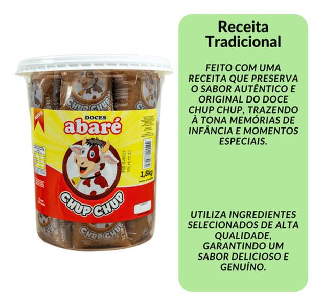 Imagem de Doce De Leite Cremoso Chup Chup Abaré 1,5 Kg Com 50 Unidades