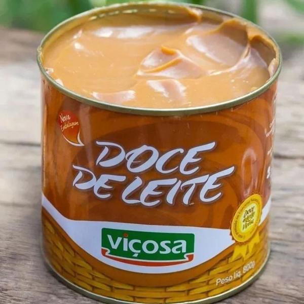 Doce De Leite Cremoso Viçosa Premium Tradicional Lata 800g Imagem de Doce De Leite Cremoso Viçosa Premium Tradicional Lata 800g
