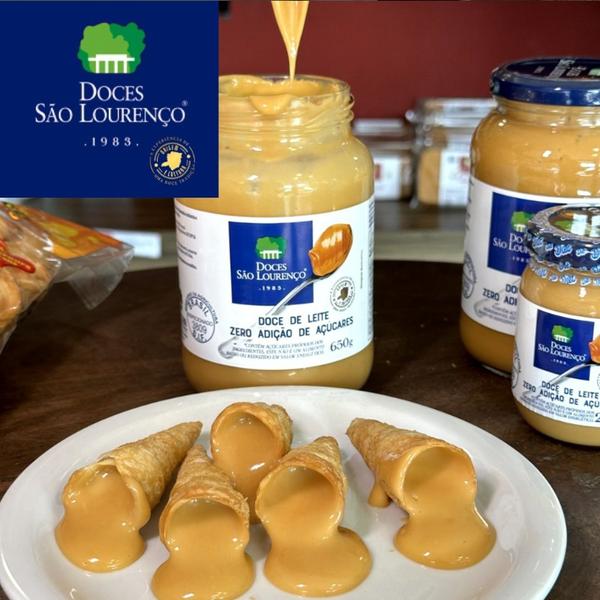 Doce de Leite SAO LOURENCO Zero Adição Açucar 650g - São Lourenço Imagem de Doce de Leite SAO LOURENCO Zero Adição Açucar 650g