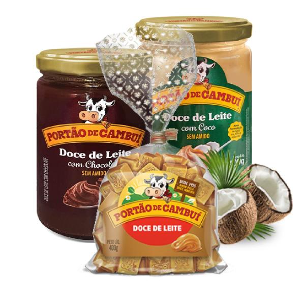 Imagem de Doce de Leite Tradicional 1kg Display C/40 Unidades de 25g Portão de Cambui