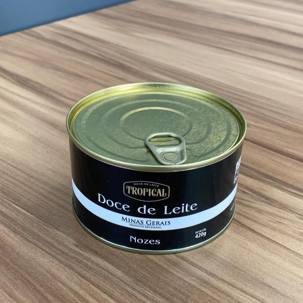 Doce de leite tropical c/ nozes lata 420gr Imagem de Doce de leite tropical c/ nozes lata 420gr