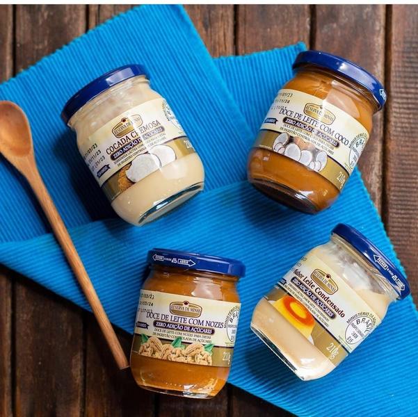Doce de leite Zero Açúcar com nozes Reserva de Minas 210G Imagem de Doce de leite Zero Açúcar com nozes Reserva de Minas 210G