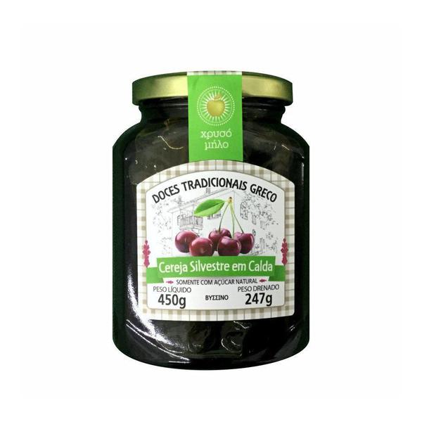 Doce Vissino Cereja Silvestre Em Calda 247G - A.Georgoulas S.A. Imagem de Doce Vissino Cereja Silvestre Em Calda 247G