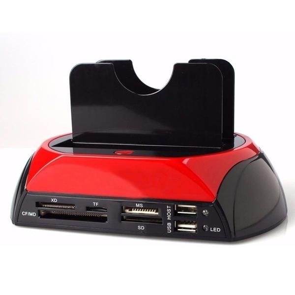 Imagem de Dock Station Case Para 2 Hd Sata Ide Usb E-sata Com Leitor de Cartão Universal