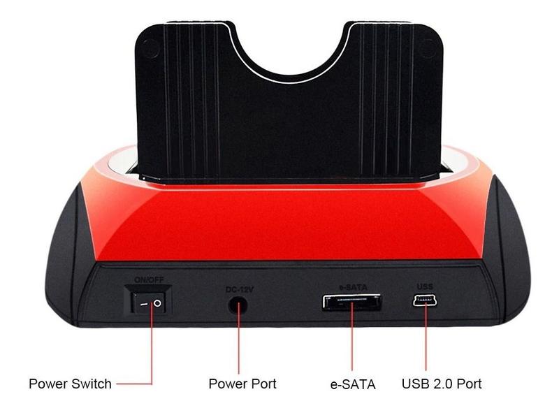 Imagem de Dock Station P/ 2 Hd Sata 2,5'' E 3,5'' Usb E-sata Usb 2.0