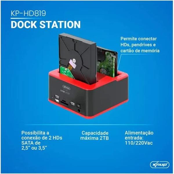 Dock station para hdd 2.5''/3.5