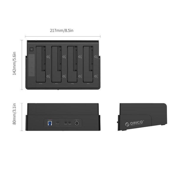 Imagem de Dock Station SATA 2.5 e 3.5 com 4 Entradas Orico - Função Clone Offline - 6648US3-C-V1