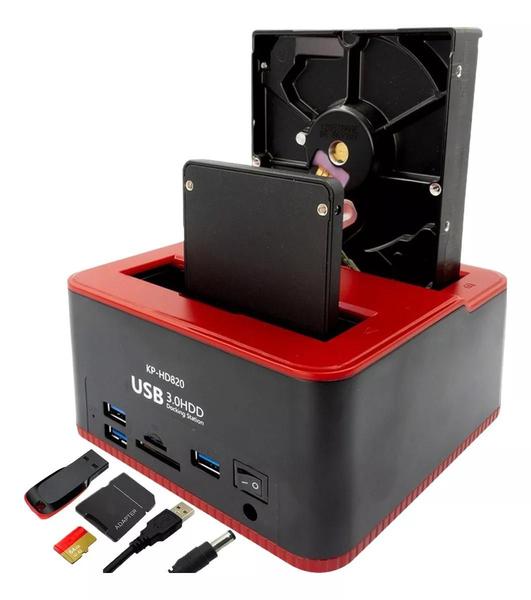 Imagem de Dock Station Usb 3.0 Hd Sata Ssd Externo HD Ide 2.5 3.5 Leitor e Clone