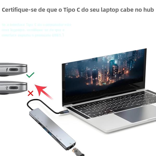 Imagem de Docking Station Thunderbolt 3 USB-C - Adaptador Tipo C para Macbook Air M1